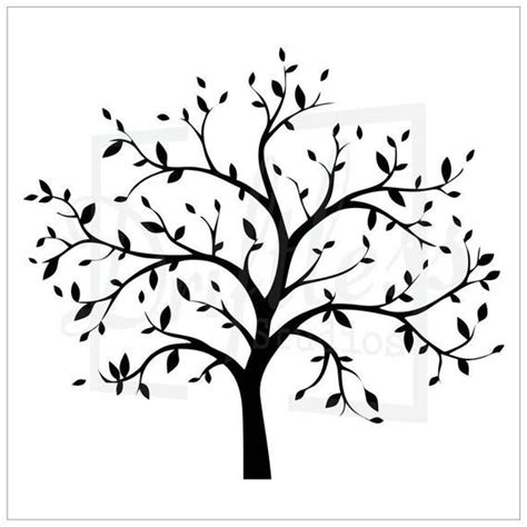 Bare Tree Stencil 2, Family Tree Stencil, Tree Stencil, Tree Branch ...