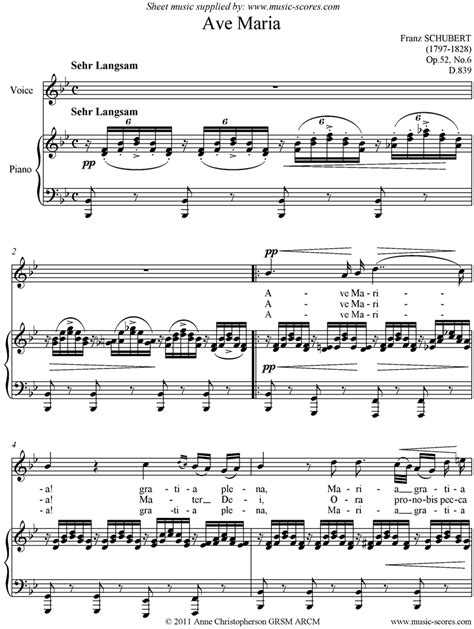 Caballero Mejorar bebida ave maria schubert piano sheet Especializarse Flecha Poner a prueba o ...