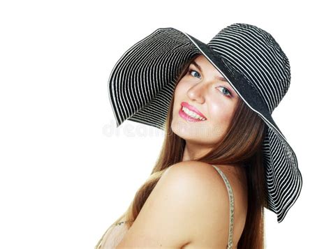 Smiling girl on hat stock photo. Image of color, hair - 32123762