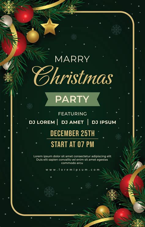 Christmas Party Poster Template 13532762 Vector Art at Vecteezy