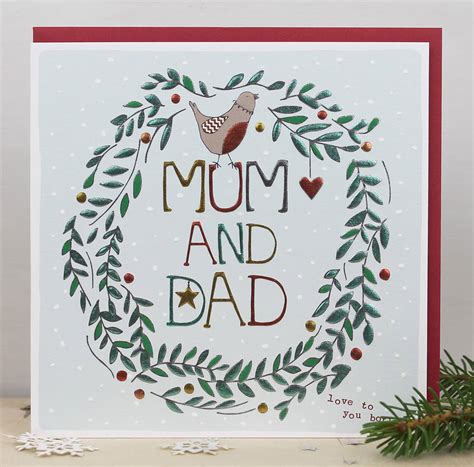 Christmas Card Mum And Dad By Molly Mae | notonthehighstreet.com