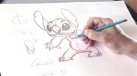 How To Draw Stitch l #DrawWithDisneyAnimation - YouTube