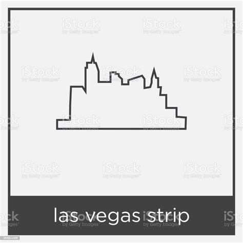 Las Vegas Strip Icon Isolated On White Background Stock Illustration ...