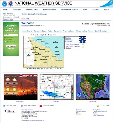 National Weather Service to change web look - Climate, weather, and agricultural information for ...