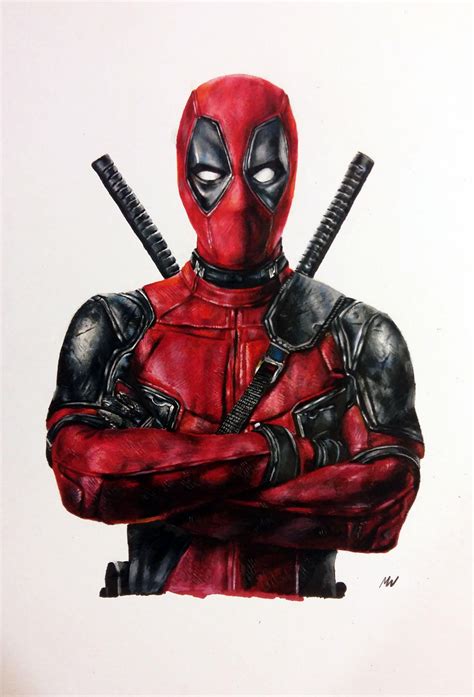 My Colour Pencil Deadpool Drawing : r/Marvel