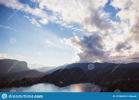 Lake Bled, Island in the Lake at Sunrise in Autumn or Winter Stock Photo - Image of famous ...