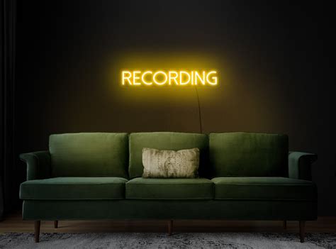 Recording Neon Sign Recording Led Sign Recording Light Sign | Etsy