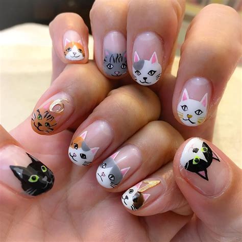 #nailart #nails #cat #catnailart #manucure #chat #félin Cat Nail Art, Animal Nail Art, Cat Nails ...