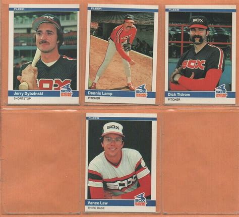 1983 1984 Fleer Chicago White Sox Team Lot 23 diff Harold Baines Greg ...