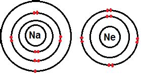 Draw the Bohr model for a sodium atom and a neon atom. Which should be ...