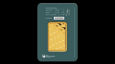 Bullion List - Gold - Perth Mint - 10oz Perth Mint Gold Bar (Certicard)