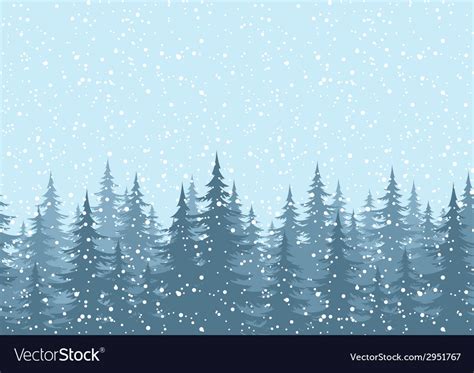 Seamless background Christmas trees with snow Vector Image