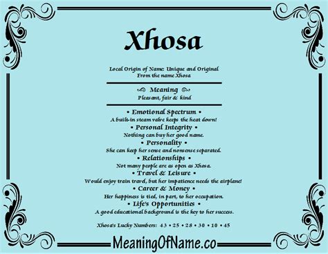 Xhosa - Meaning of Name