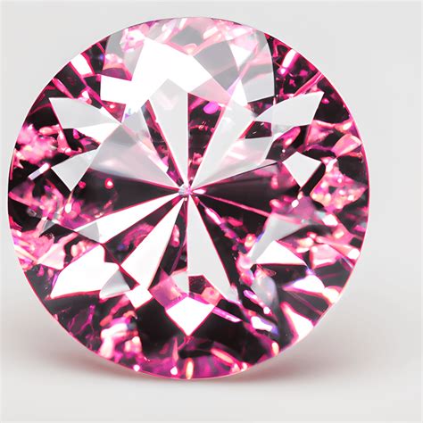 Brilliant Round Cut Pink Diamond Photo · Creative Fabrica