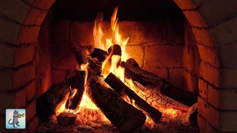 Warm Relaxing Fireplace ~ Burning Fireplace with Crackling Fire Sounds ...