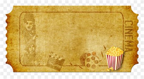 Cinema Demolition Map Popcorn Film Roll Transparent Movie Ticket Frames ...