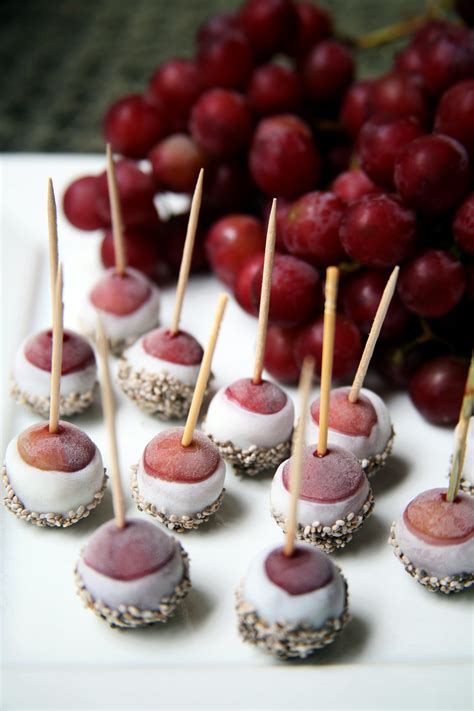 Yogurt-Covered Frozen Grapes Dipped in Chia Seeds | POPSUGAR Fitness