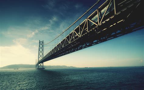 photography, Bridge, Anime, Water, Sea, Landscape Wallpapers HD / Desktop and Mobile Backgrounds