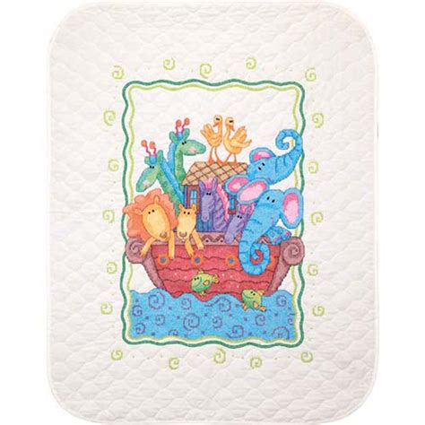 Dimensions® Noah’s Ark Baby Quilt Stamped Cross-Stitch Kit - Walmart.com - Walmart.com