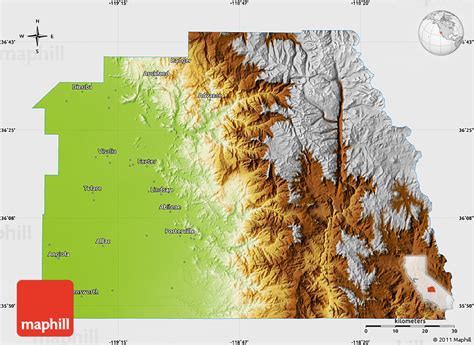 Tulare County California Map - Map Of Western Hemisphere