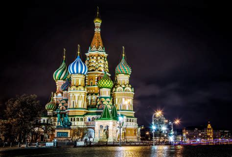 Download Night Architecture Colorful Russia Cathedral Religious Saint ...