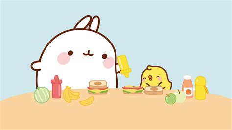 Molang and piu piu eating sandwiches | Cute halloween drawings, Cute kawaii drawings, Molang ...