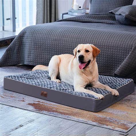 Large Orthopedic Dog Bed for Medium, Large and Extra Large Dogs, Egg-Crate Foam Pet Bed Mat with ...