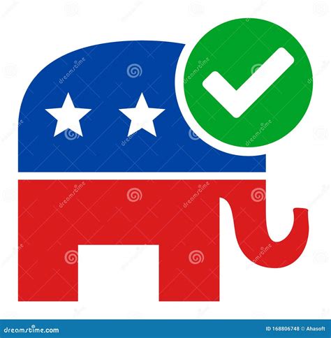 Flat Vector Vote Republican Icon Editorial Stock Photo - Illustration ...