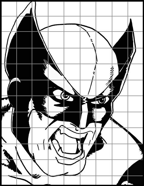 Superhero grid drawing | Superhero, Easy art projects, Drawing cartoon ...