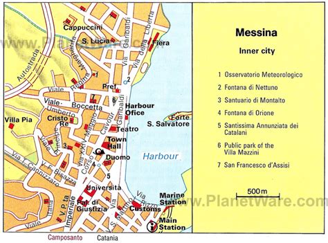 Messina Map - Italy