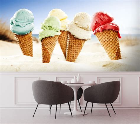 3D Beach Sunshine Ice Cream 254 | AJ Wallpaper