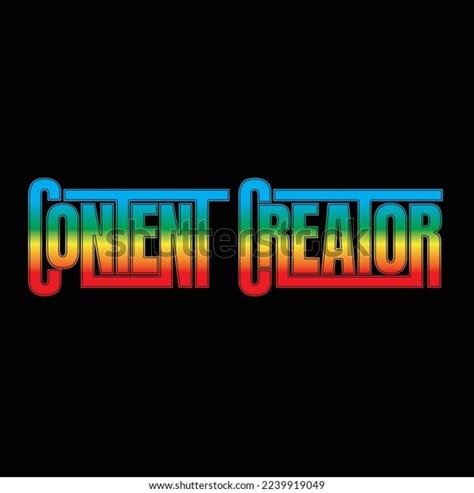 Content Creator Logo Full Colour Rainbow Stock Vector (Royalty Free ...