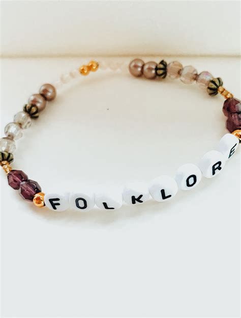 NEW Taylor Swift Folklore crystal and vintage bead bracelet | Etsy