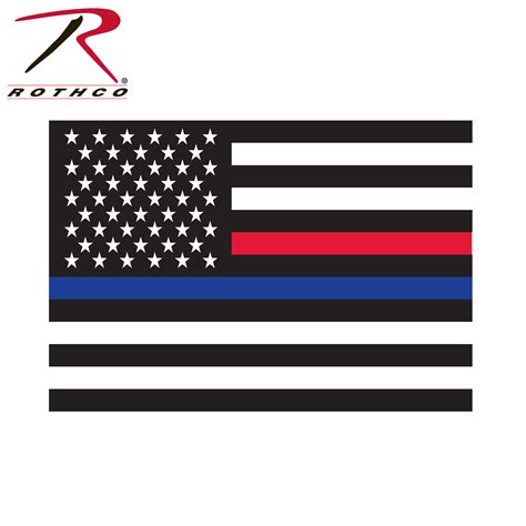 Rothco Thin Blue Line & Thin Red Line Flag Decal