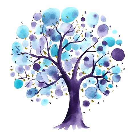 Premium Vector | Abstract tree watercolor hand painted