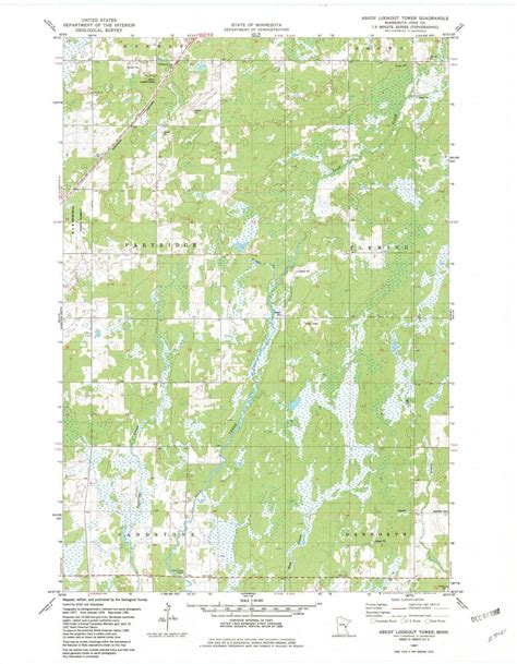 1981 Askov Lookout Tower, MN - Minnesota - USGS Topographic Map | Topographic map, Lookout tower ...