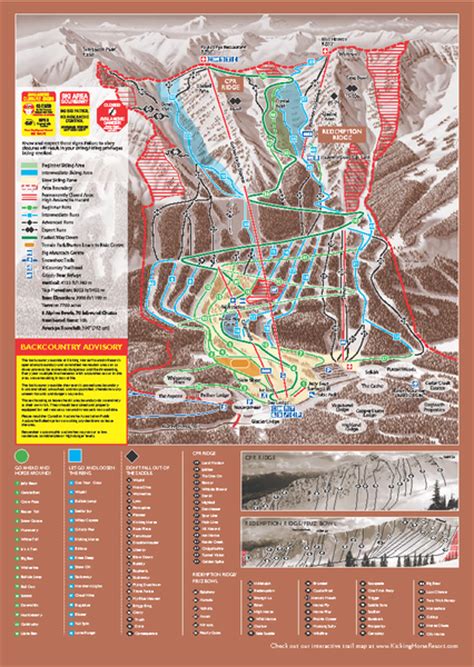 Kicking Horse Ski Trail Map 2009-10 - Golden BC • mappery