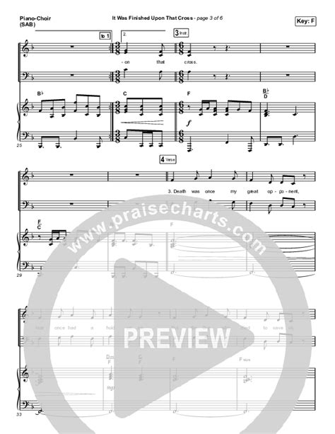 It Was Finished Upon That Cross (Worship Choir SAB) Choral Sheet Music PDF (CityAlight / Arr ...