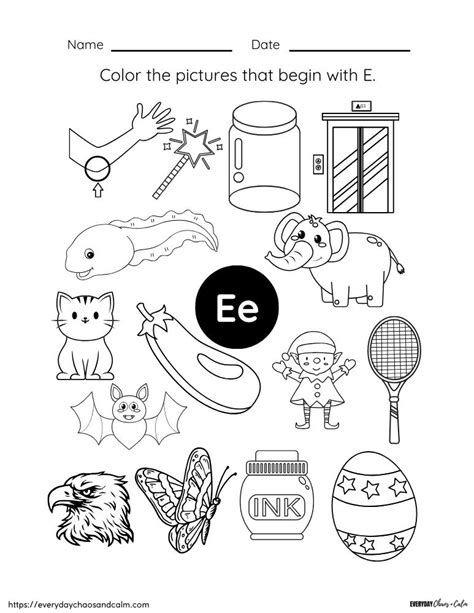 Letter E Coloring Pages Pre Pdf - Infoupdate.org