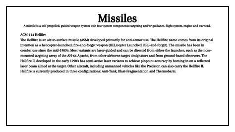 Missiles (2) – United States Army Aviation Museum