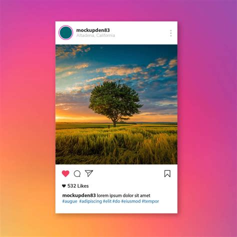 Free Instagram Frame Mockup PSD...