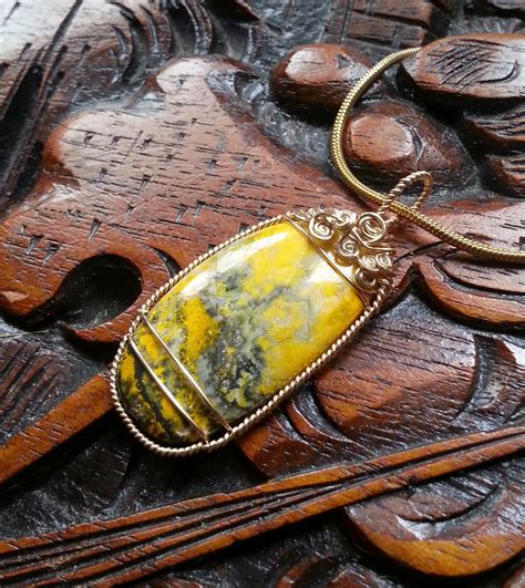 Bumble Bee Jasper Pendant on Etsy by EnergyHealingJewelry on DeviantArt