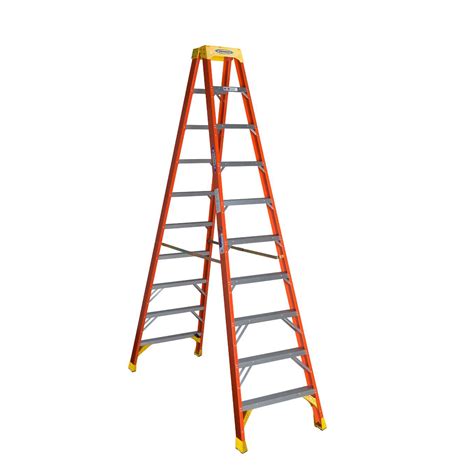 Werner 10FT TWIN STEP Fiberglass Ladder T6210 - Arabi Emirates Co