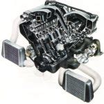 Nissan 300zx Twin Turbo Engine Cutaway Drawing in High quality