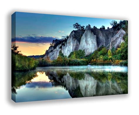 MOUNTAIN LAKE LANDSCAPE Canvas Wall Art