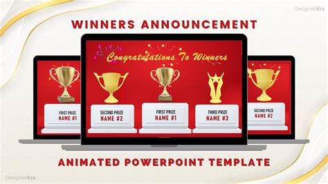 Winners Announcement Animated PowerPoint Template - DesignedEra