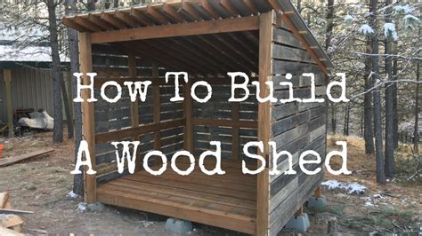 How To Build A Wood Shed - YouTube