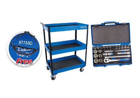 24 PC. Tool Trolley with Tool Set-KING TONY-P9G41-23MRV01