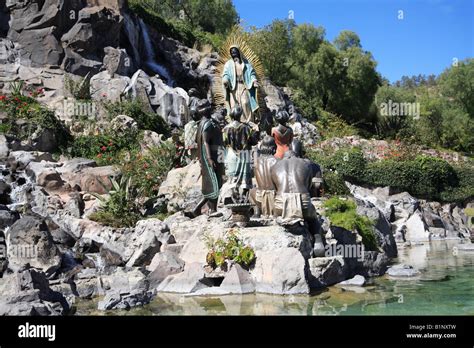 Tepeyac Hill and garden where the Virgin Mary is said to have appeared. Basilica of Our Lady of ...