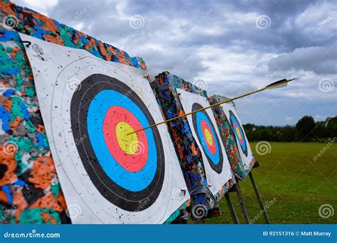 Bullseye in archery stock photo. Image of perfect, focus - 92151316